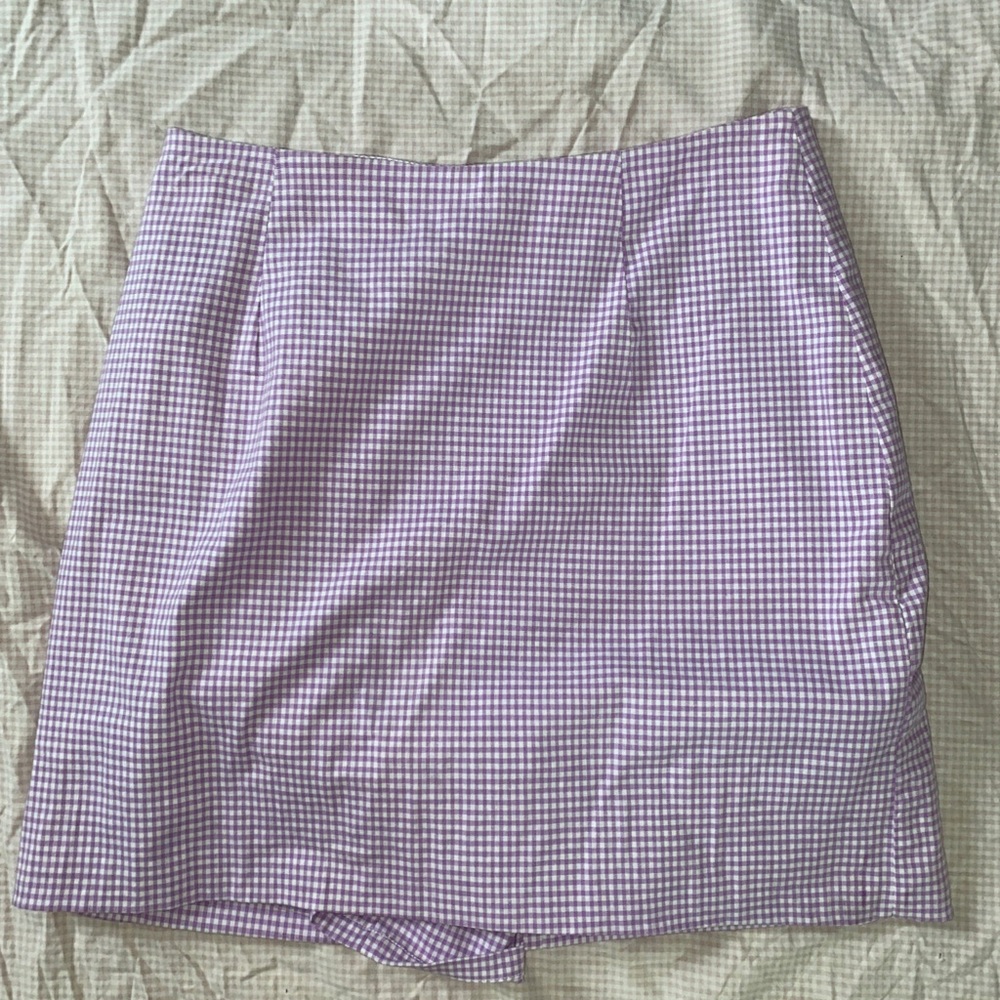 Purple plaid skort!